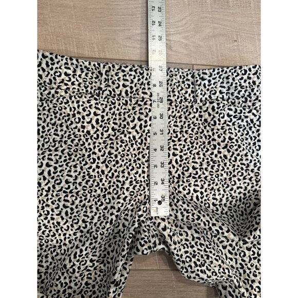 Loft Outlet Womens Skinny Ankle Pants Leopard Print 4P Petite Cotton/Spandex - Picture 3 of 8